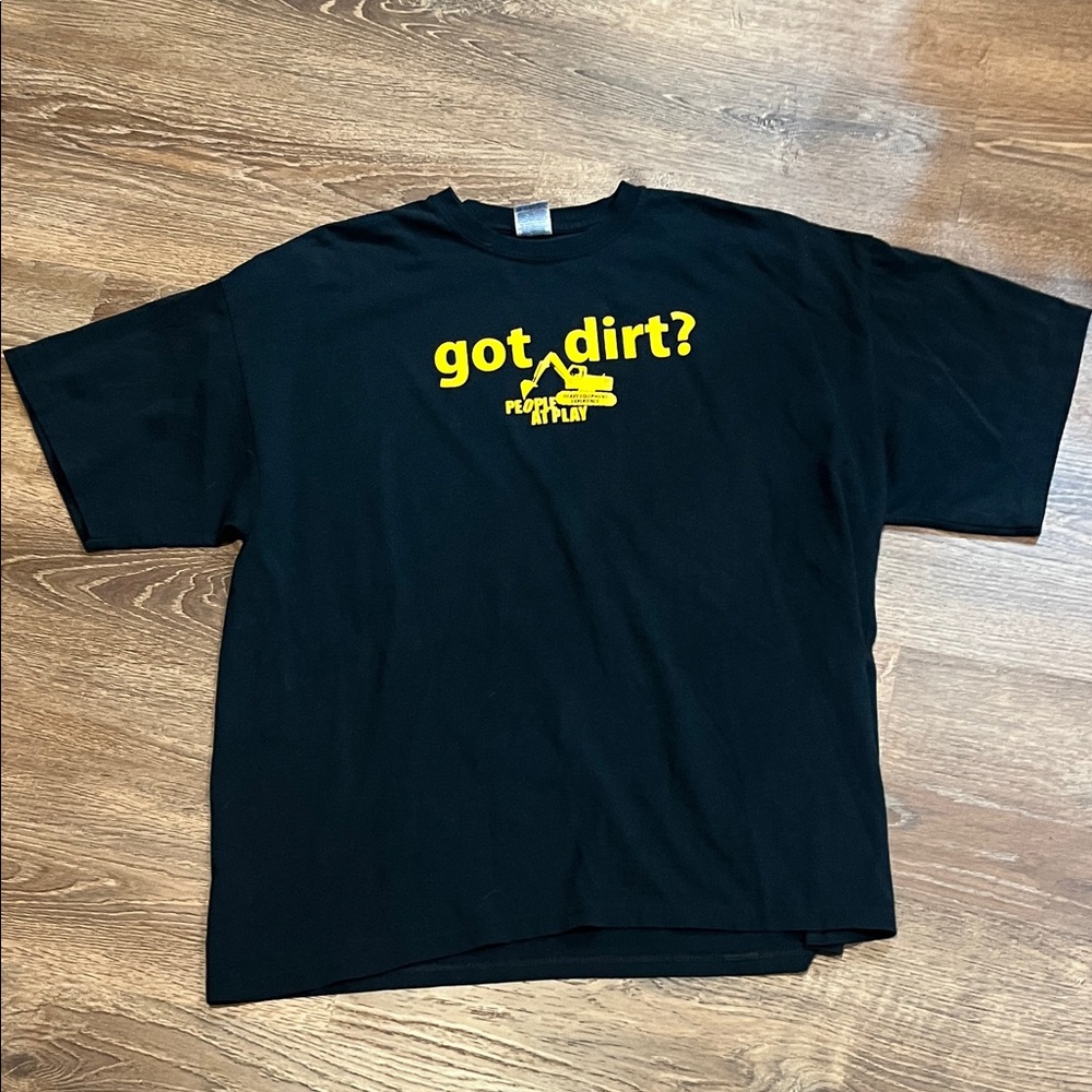 Gildan Black Tee with Yellow Graphic